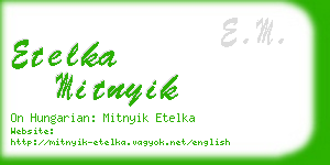 etelka mitnyik business card